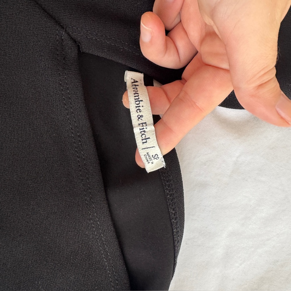 Abercrombie & Fitch Black Plunge Midi Bodycon Dress Size Small Petite - Picture 9 of 13